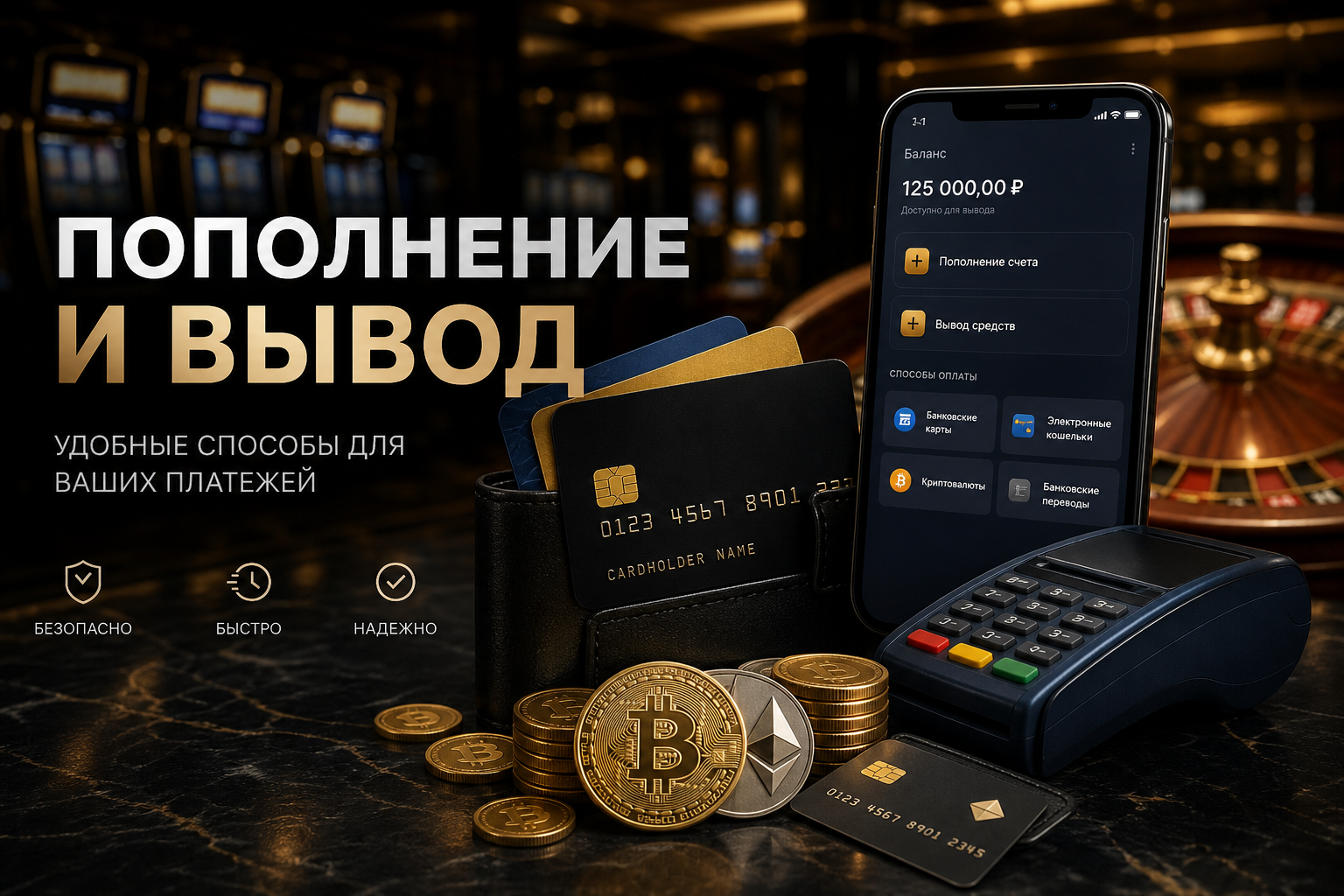Пополнение и вывод средств в 1xBet